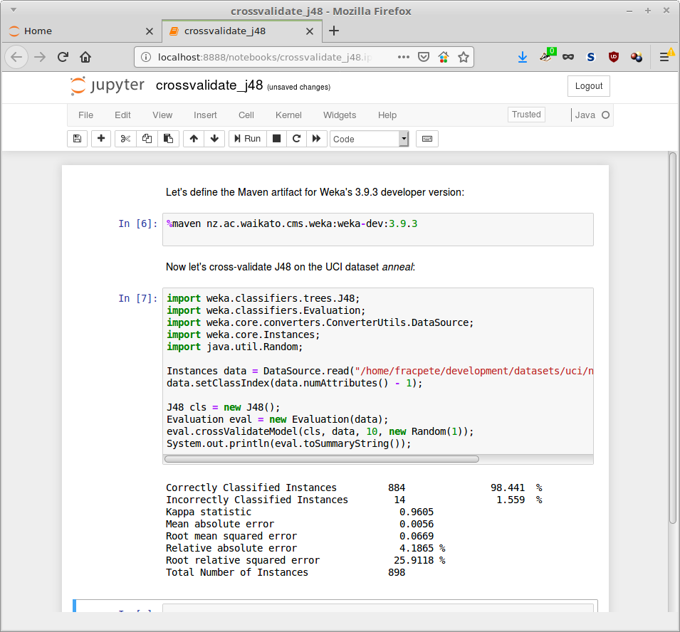 python jupyter notebook call java from python